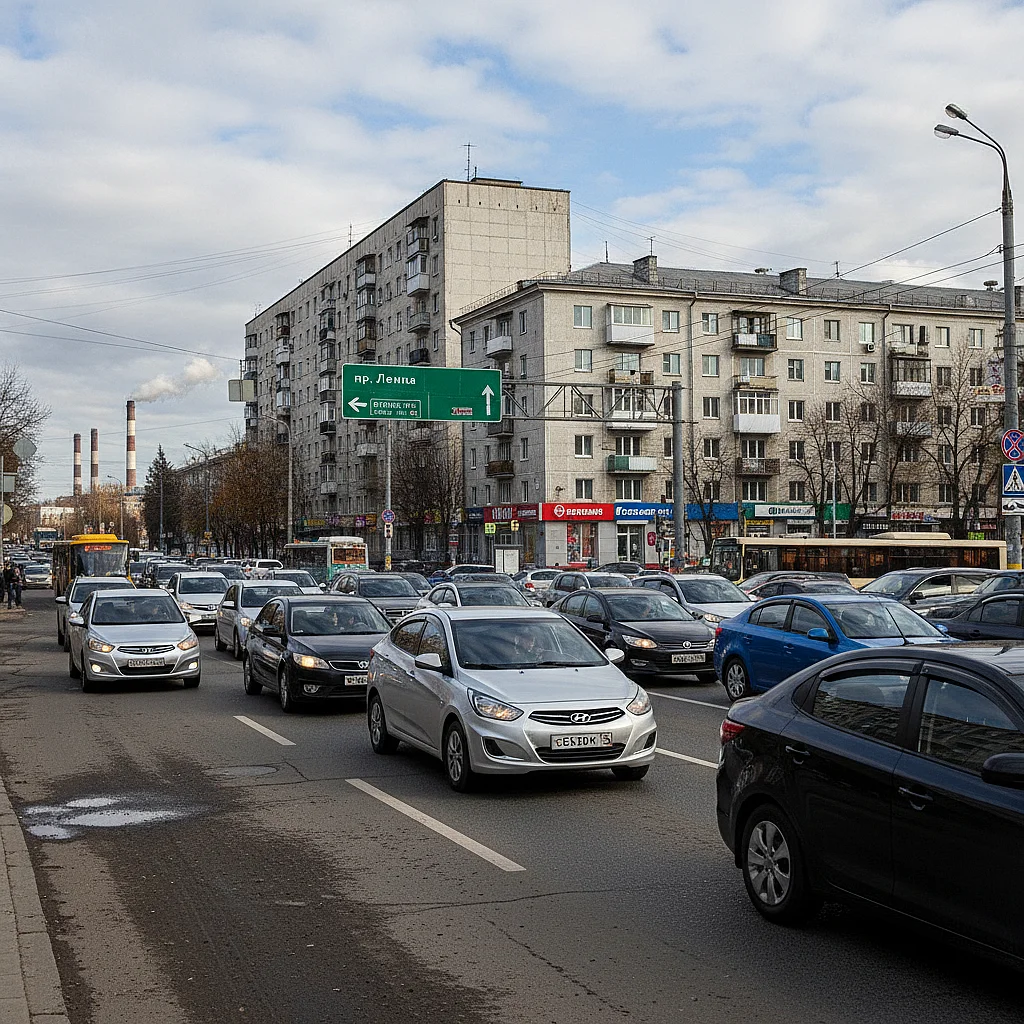 Какие авто чаще всего на проспекте Ленина в Кемерово: от Solaris до Jetta
