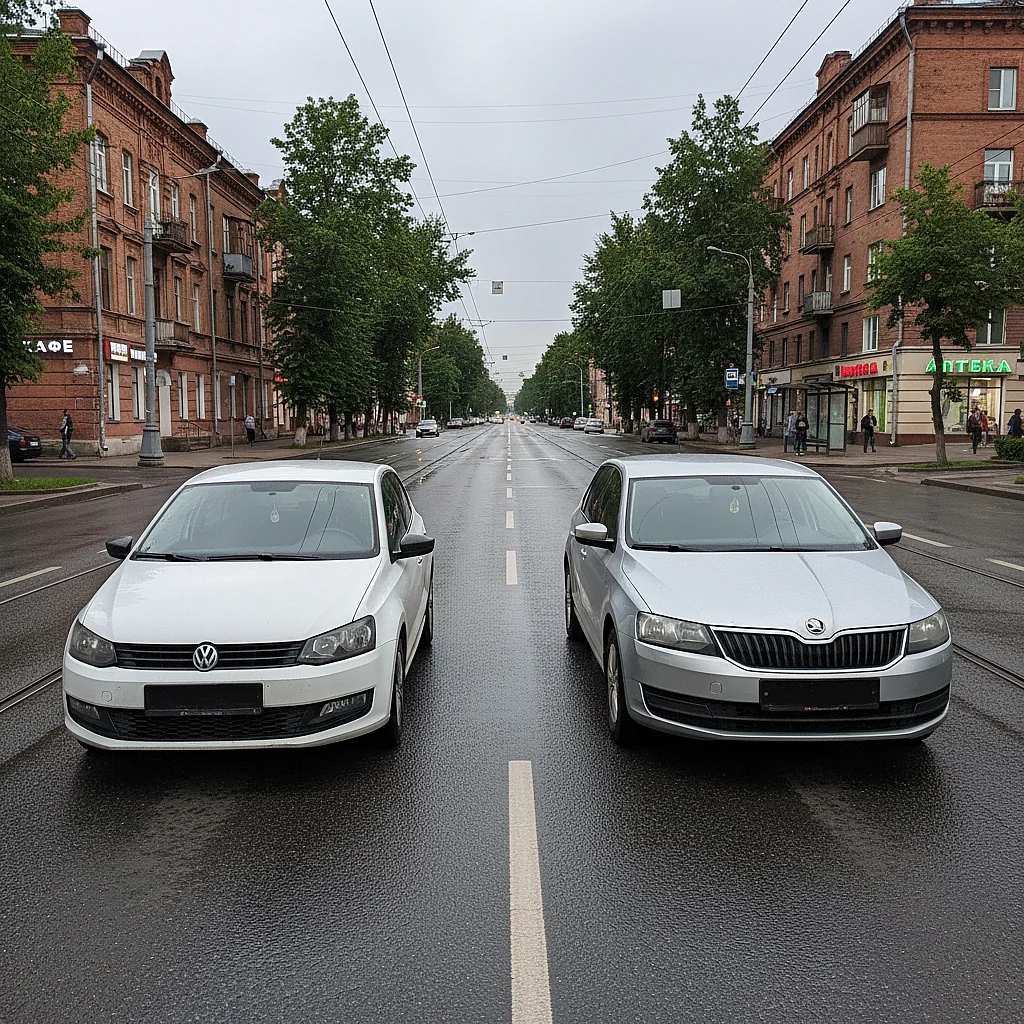 Сравниваем Rapid и Polo на проспекте Ленина в Кемерово