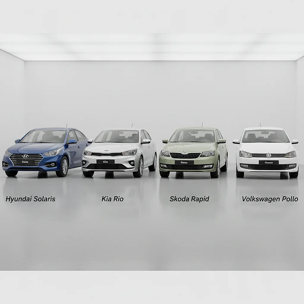 Сравниваю фаворитов C-класса: Solaris, Rio, Rapid и Polo